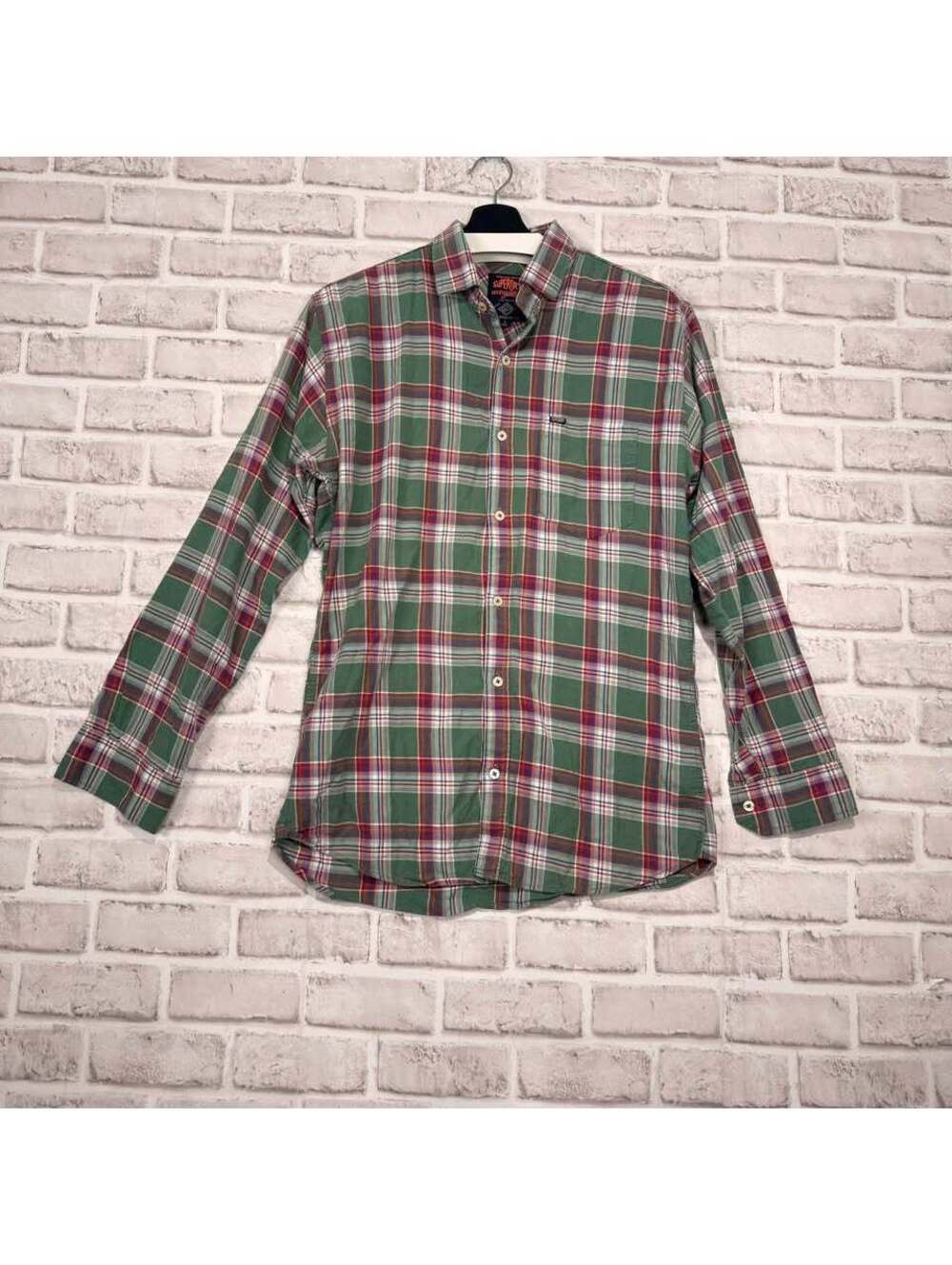 Superdry Plaid Buton Down Shirt Men's Large